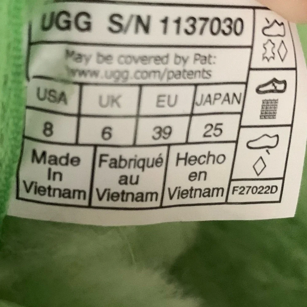 Ugg Womens NWOB Neumel Clear Chukka 'Parakeet Green' Boot Sz 8